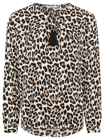 Zwillingsherz Bluse "Classic Leo" in Beige/ Hellbraun/ Schwarz