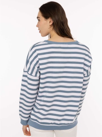 Zwillingsherz Sweatshirt "Streifen ZH" blauw/wit