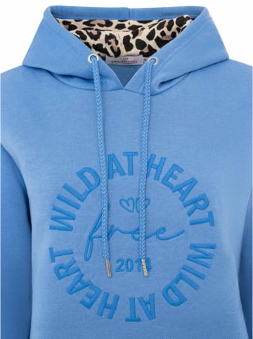 Zwillingsherz Hoodie "Wild at Heart" in Blau