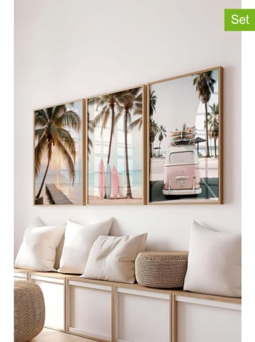 ABERTO DESIGN 3er-Set: Gerahmte Kunstdrucke