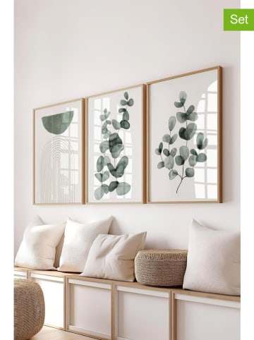 ABERTO DESIGN 3er-Set: Gerahmte Kunstdrucke