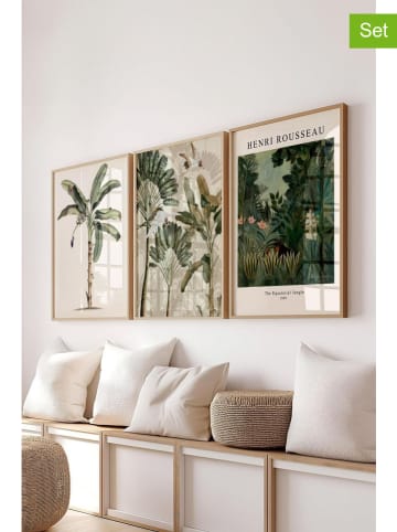 ABERTO DESIGN 3er-Set: Gerahmte Kunstdrucke