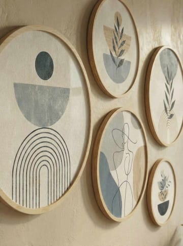 ABERTO DESIGN 5er-Set: Gerahmte Kunstdrucke