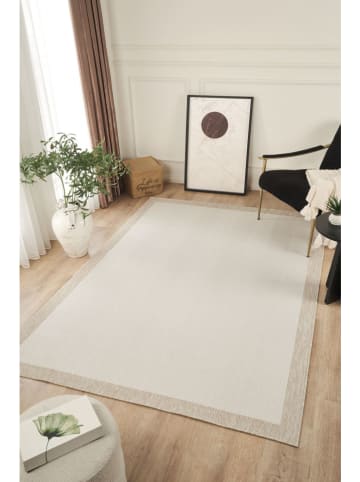 ABERTO DESIGN Kurzflor-Teppich in Creme/ Beige