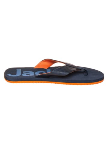 Jack Wolfskin Zehentrenner "Eezy" in Dunkelblau/ Orange