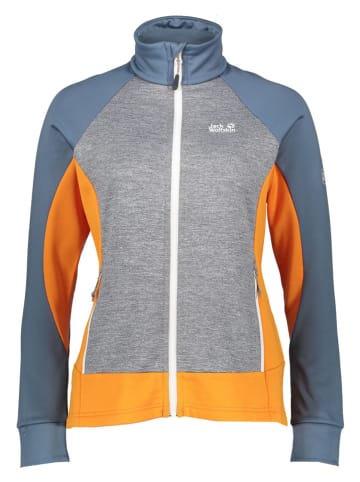Jack Wolfskin Kurtka polarowa "Sky Peak" w kolorze pomarańczowym