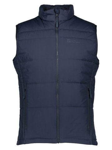 Jack Wolfskin Doorgestikte bodywarmer "Bergland" donkerblauw