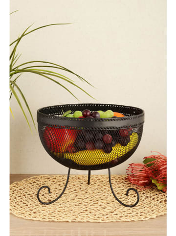Violeta Home Koszyk w kolorze czarnym na owoce - wys. 14 x Ø 25,5 cm