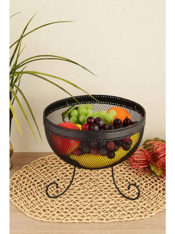 Violeta Home Koszyk w kolorze czarnym na owoce - wys. 14 x Ø 25,5 cm
