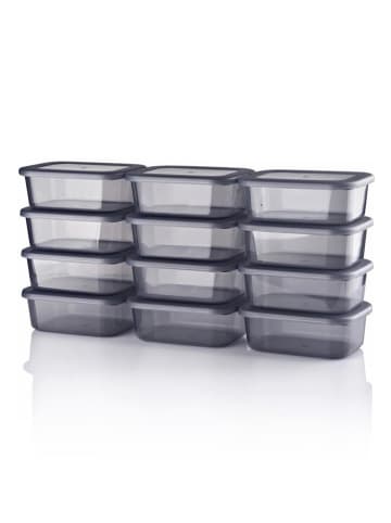 Violeta Home 12er-Set: Vorratsbehälter in Anthrazit - 250 ml