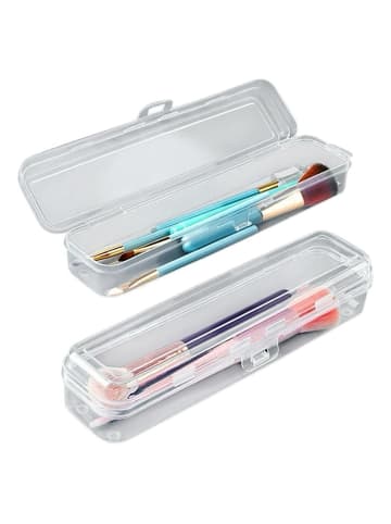 Violeta Home 6-delige set: make-up-organizers transparant - (B)24 x (H)4,5 x (D)7 cm