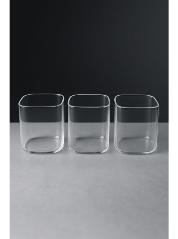 Violeta Home 3-delige set: serveerkommen transparant - (H)9 x Ø 6,5 cm