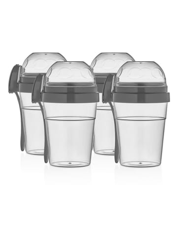 Violeta Home Pojemniki (4 szt.) w kolorze antracytowym - 800 ml