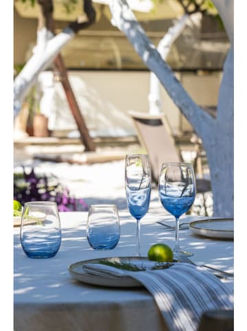Violeta Home 4-delige set: glazen blauw - 570 ml