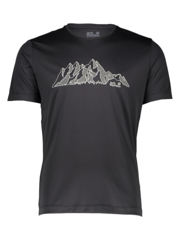 Jack Wolfskin Funktionsshirt "Peak Graphic" in Schwarz