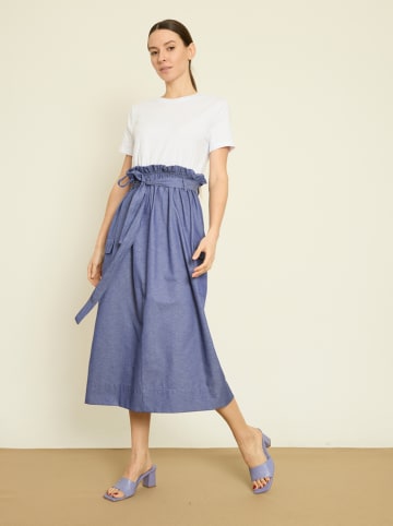 BGN Kleid in Blau/ Weiß