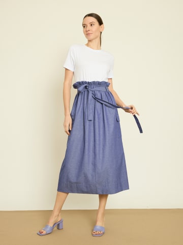 BGN Jurk blauw/wit