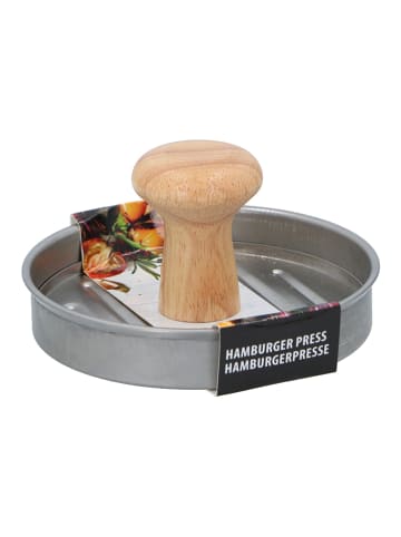 Alpina Praska w kolorze srebrno-jasnobrązowym do hamburgerów - Ø 13 cm