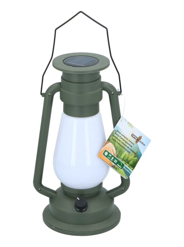 CAMP ACTIVE Solarna lampa kempingowa w kolorze zielonym - wys. 30 cm