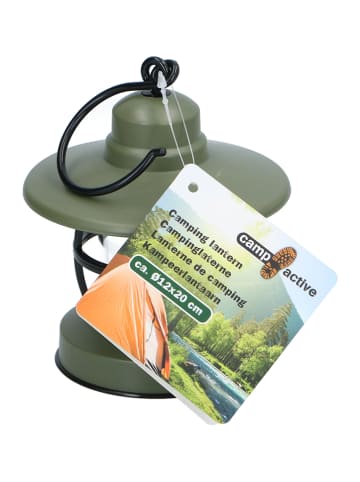 CAMP ACTIVE Campingleuchte in Grün - (H)20 x Ø 12 cm