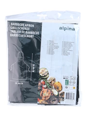 Alpina Grillschürze in Schwarz - (B)70 x (H)84 cm
