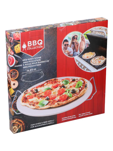 BBQ Collection Kamień w kolorze srebrno-białym do pizzy - Ø 33 cm