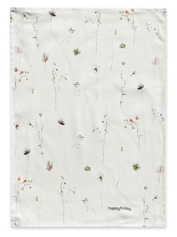 Happy Friday 2er-Set: Geschirrtücher "Ikebana" in Creme/ Bunt