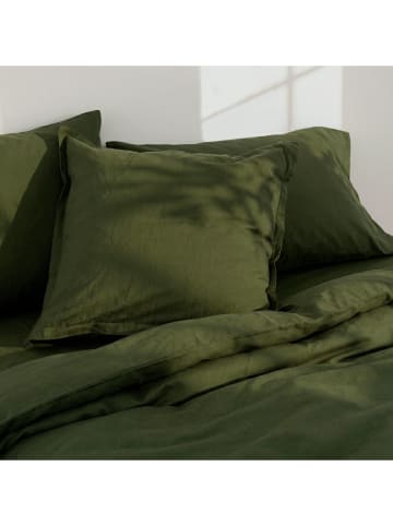 BASIC GOOD NIGHT Kussenhoes "Basic" olijfgroen