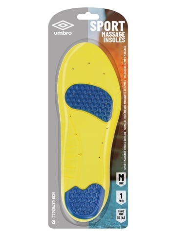 Umbro Sportschuh-Massageeinlagen in Gelb/ Blau