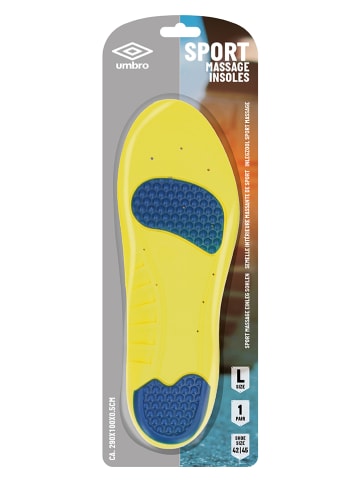 Umbro Sportschuh-Massageeinlagen in Gelb/ Blau