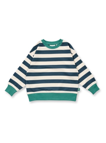 Sense Organics Sweatshirt "Dari" in Creme/ Dunkelblau