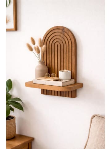 Scandinavia Concept Wandregal in Hellbraun - (B)26 x (H)35 x (T)13 cm
