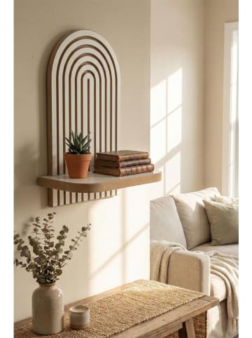 Scandinavia Concept Wandregal in Weiß/ Beige - (B)26 x (H)35 x (T)13 cm
