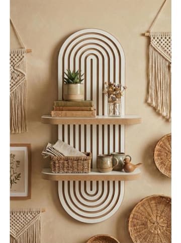 Scandinavia Concept Wandregal in Weiß/ Beige - (B)26 x (H)35 x (T)13 cm