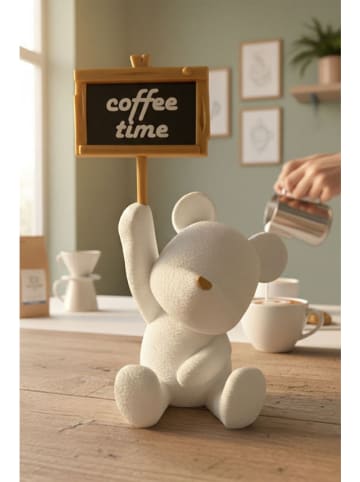 Scandinavia Concept Decoratief object "Coffee Time" wit - (H)19 cm