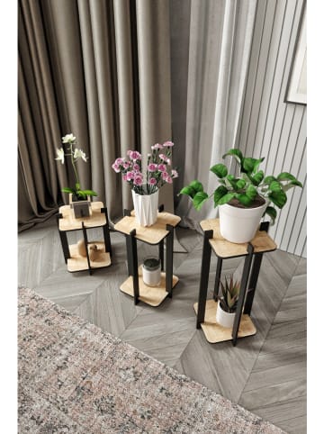 Scandinavia Concept 3er-Set: Pflanzenständer in Schwarz/ Beige