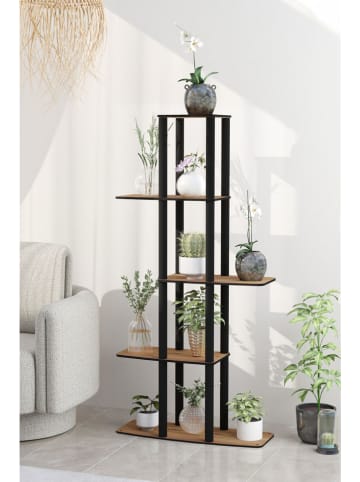 Scandinavia Concept Plantenstandaard zwart/lichtbruin - (B)20 x (H)60 x (D)140 cm