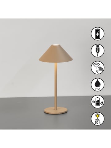 FH Lighting LED-Außenleuchte "Prato" in Beige - (H)25 x Ø 12,5 cm