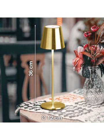 FH Lighting LED-Außenleuchte "Viletto" in Gold - (H)36 x Ø 11 cm