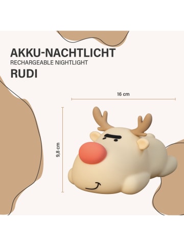 FH Lighting Led-tafellamp "Rudi"Thing" beige - (B)16 x (H)9,8 x (D)10,5 cm