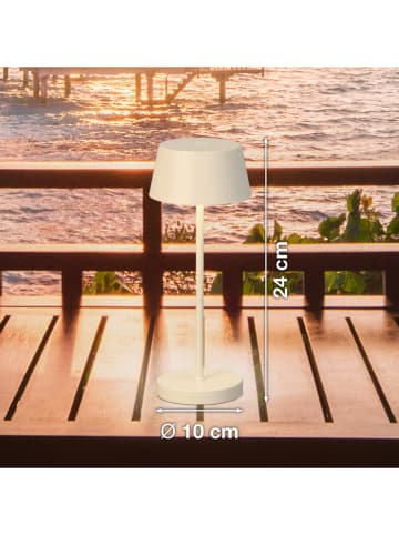 FH Lighting LED-Außenleuchte "Sienna" in Creme - (H)24 x Ø 10 cm
