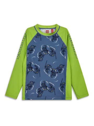 LEGO Badeshirt "Waiko" in Blau/ Grün