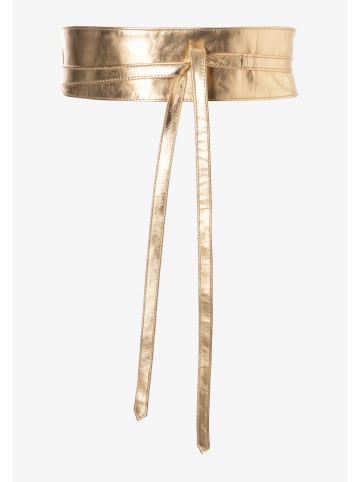More & More Leren riem goudkleurig