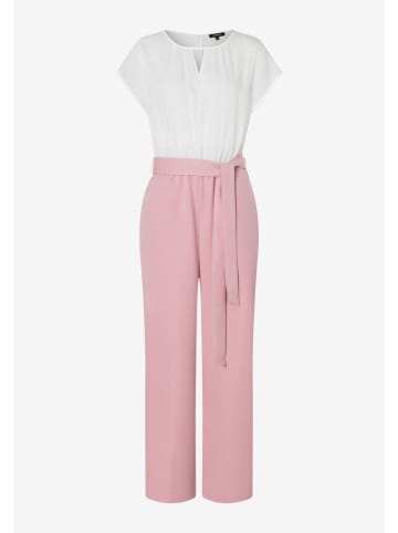 More & More Jumpsuit in Weiß/ Rosa