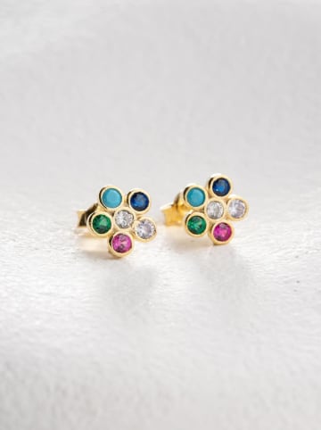 Lodie Silver Oorstekers met edelstenen