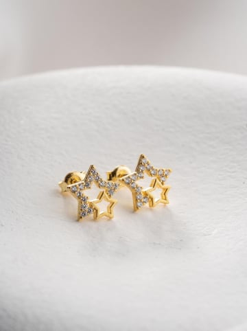 Lodie Silver Oorstekers met edelstenen