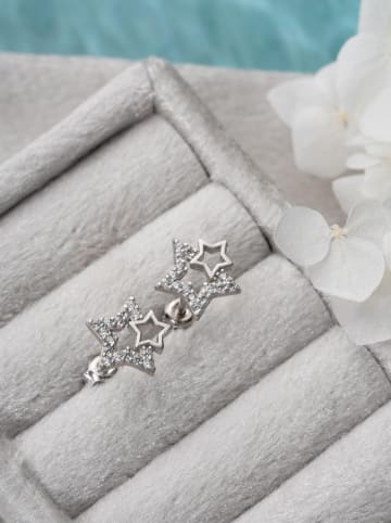 Lodie Silver Oorstekers met edelstenen