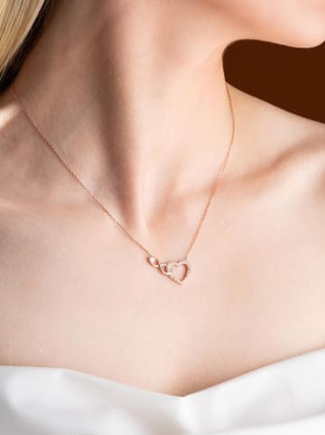 Lodie Silver Rosévergulde ketting met hanger - (L)42 cm