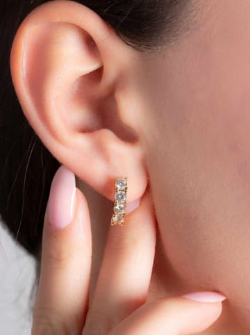 Lodie Silver Creolen mit Edelsteinen