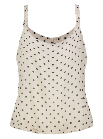 Sublevel Blusentop in Creme/ Schwarz